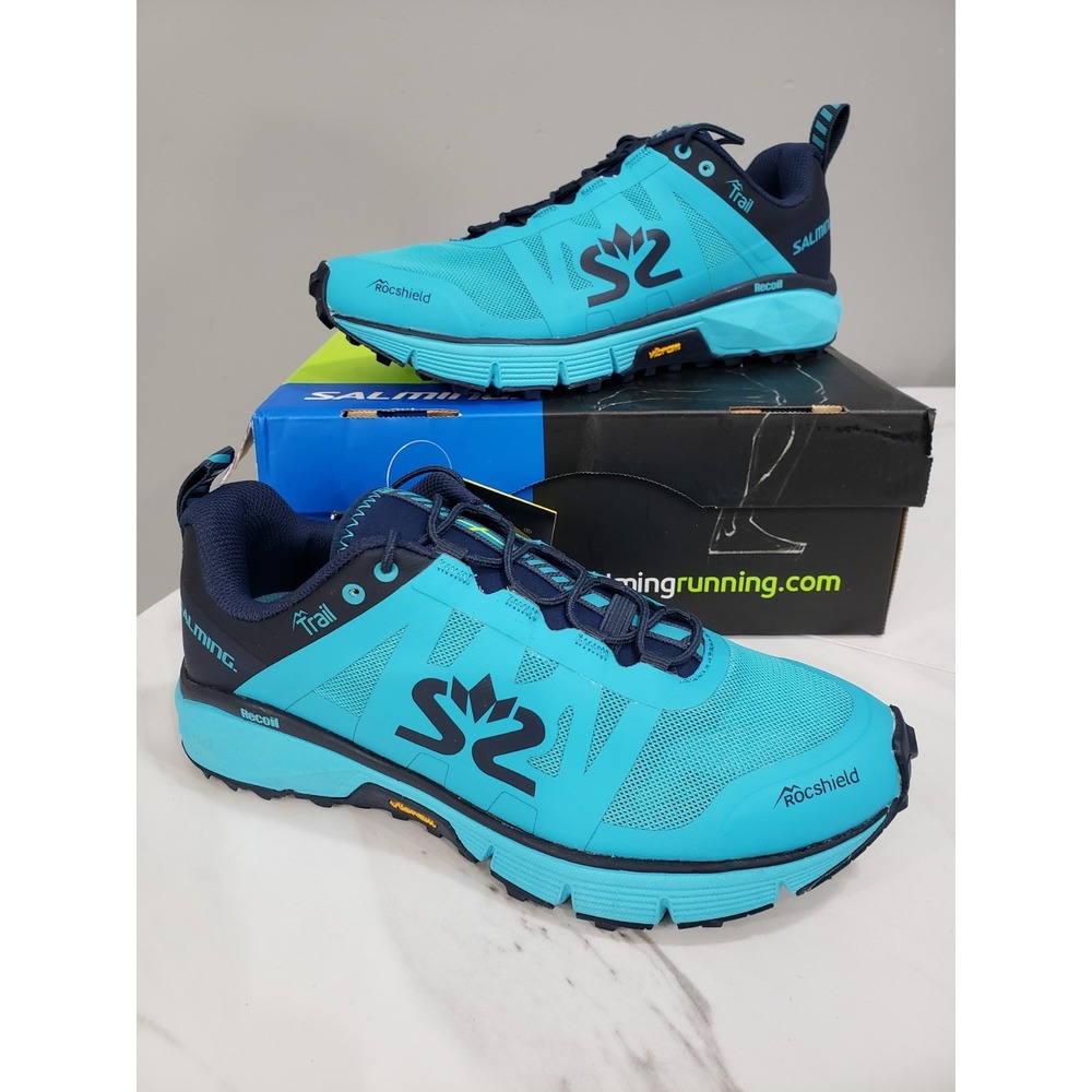 NEW WITH BOX - Vibram Salming Trail 6 Trail Blue Running Shoes Size 6.5 WOMENS